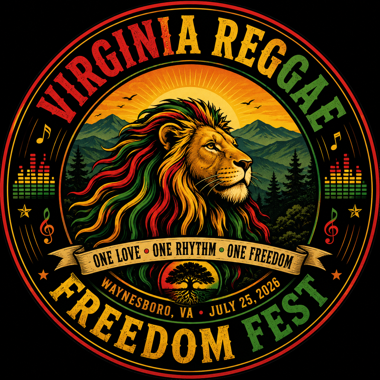 Virginia Reggae Freedom Fest logo